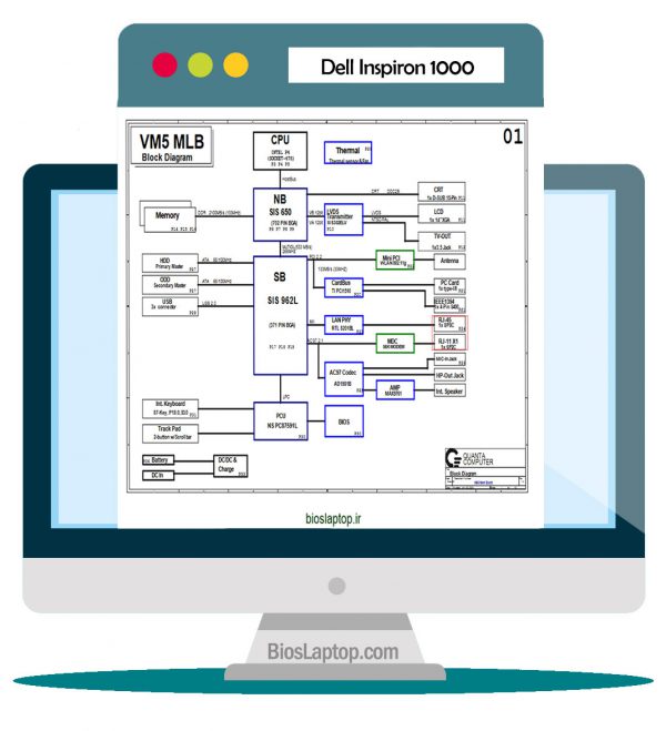 Dell Inspiron 1000 Laptop Schematic