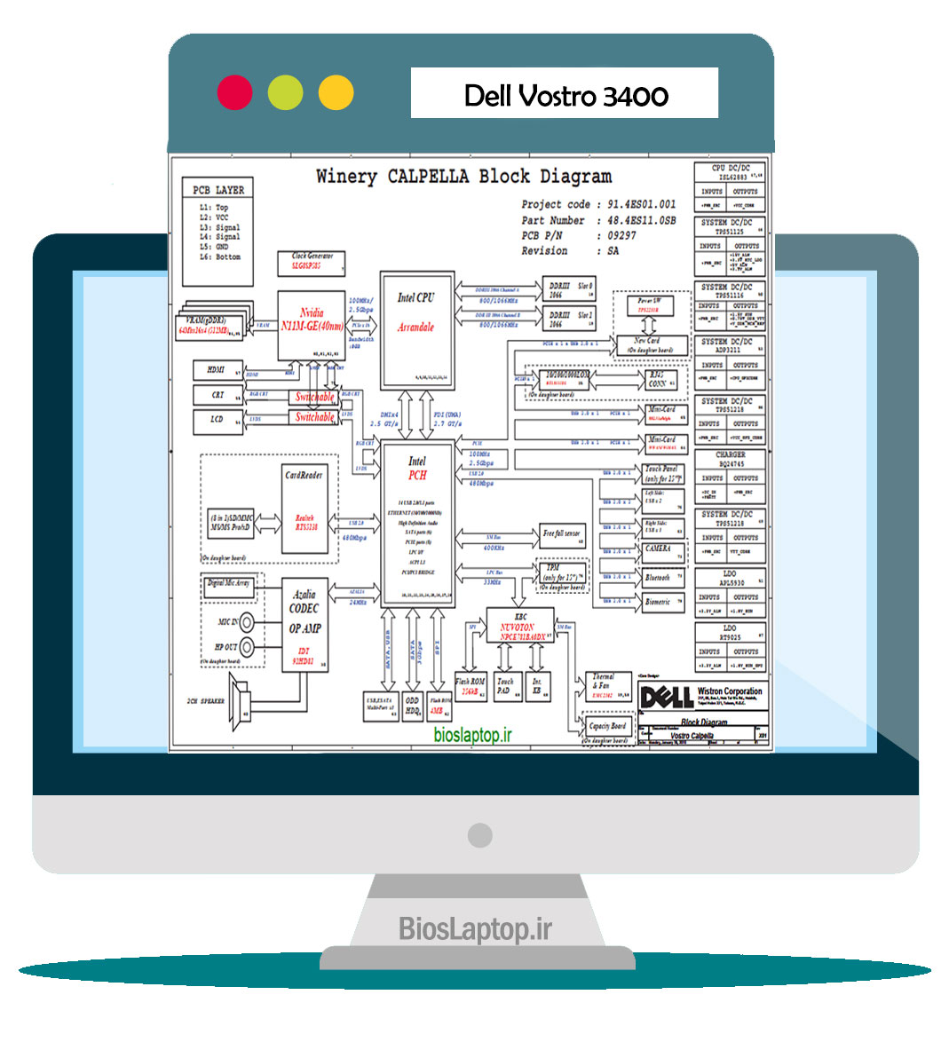 Dell Vostro 3400 Laptop Schematic Diagram | Bios Laptop