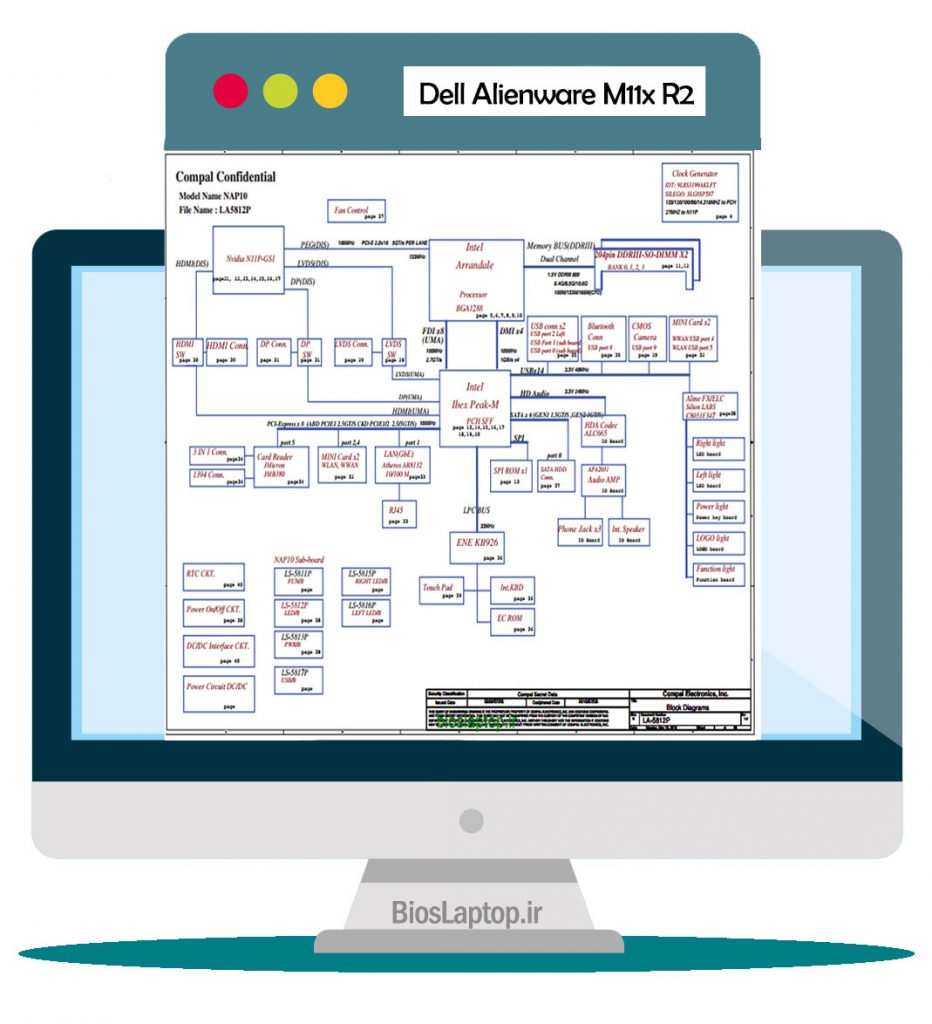 Dell Alienware M11x R2 Laptop Schematic Diagram | Bios Laptop
