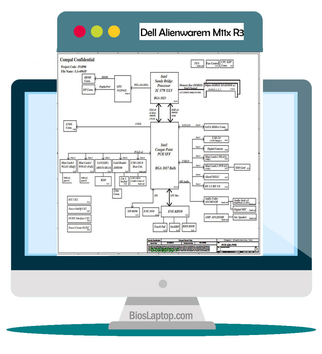 Dell Alienware M11x R3 Laptop Schematic Diagram Bios Laptop