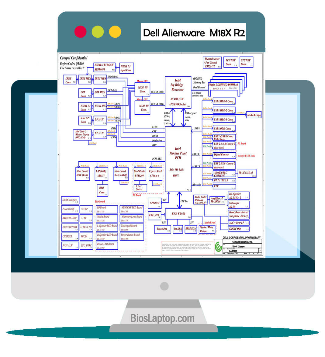 Dell Alienware M18X R2 Laptop Schematic Diagram | Bios Laptop