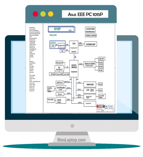 Asus EEE PC 1015P Laptop Schematic