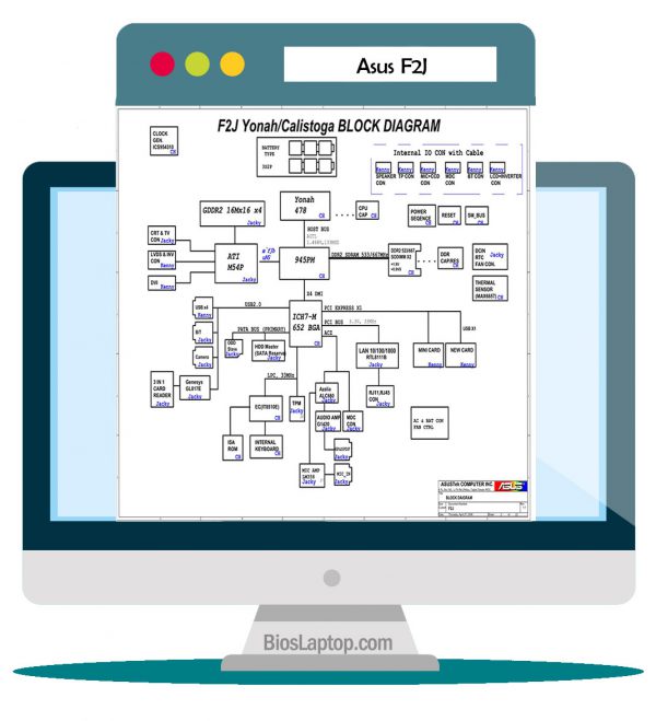 Asus F2J Laptop Schematic
