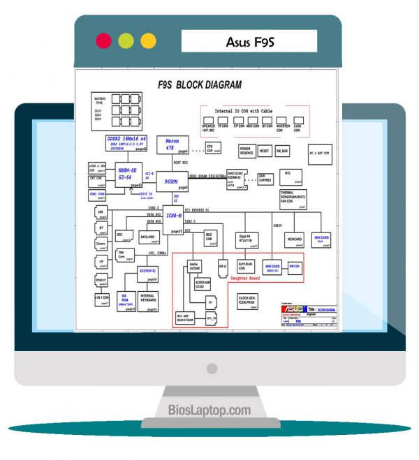 Asus F9S Laptop Schematic