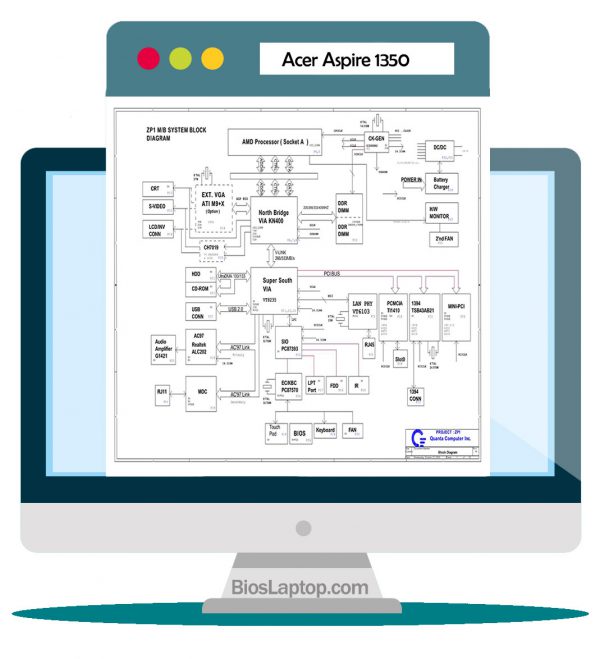 Acer Aspire 1350 Laptop Schematic