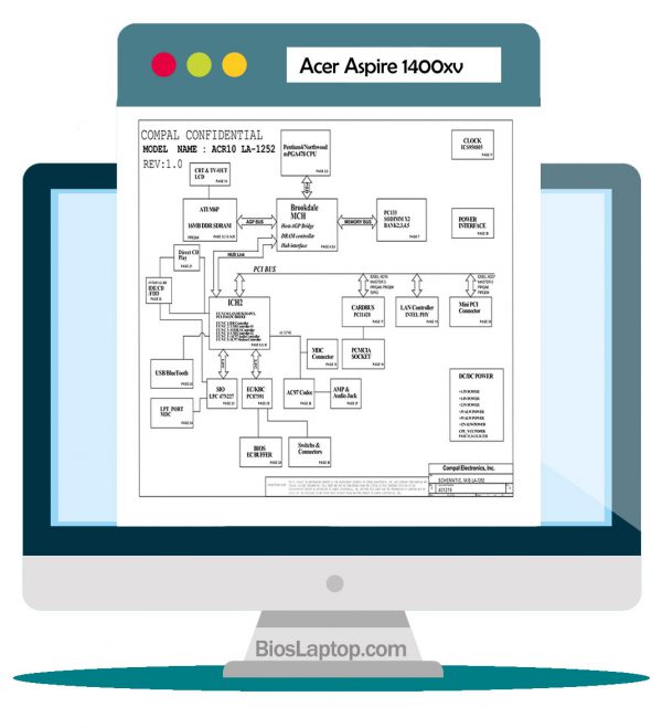 Acer Aspire 1400xv Laptop Schematic