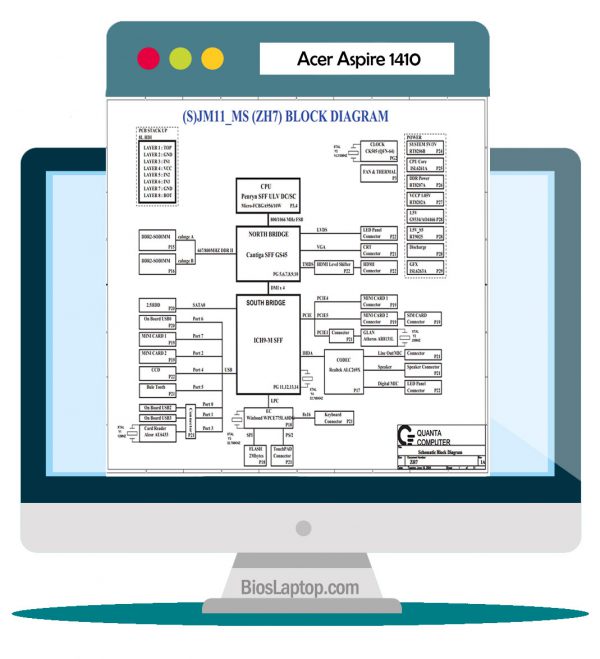 Acer Aspire 1410 Laptop Schematic