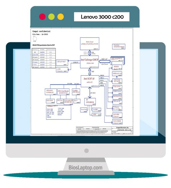 Lenovo 3000 C200 Laptop Schematic