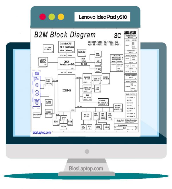 Lenovo Ideapad Y510 Laptop Schematic